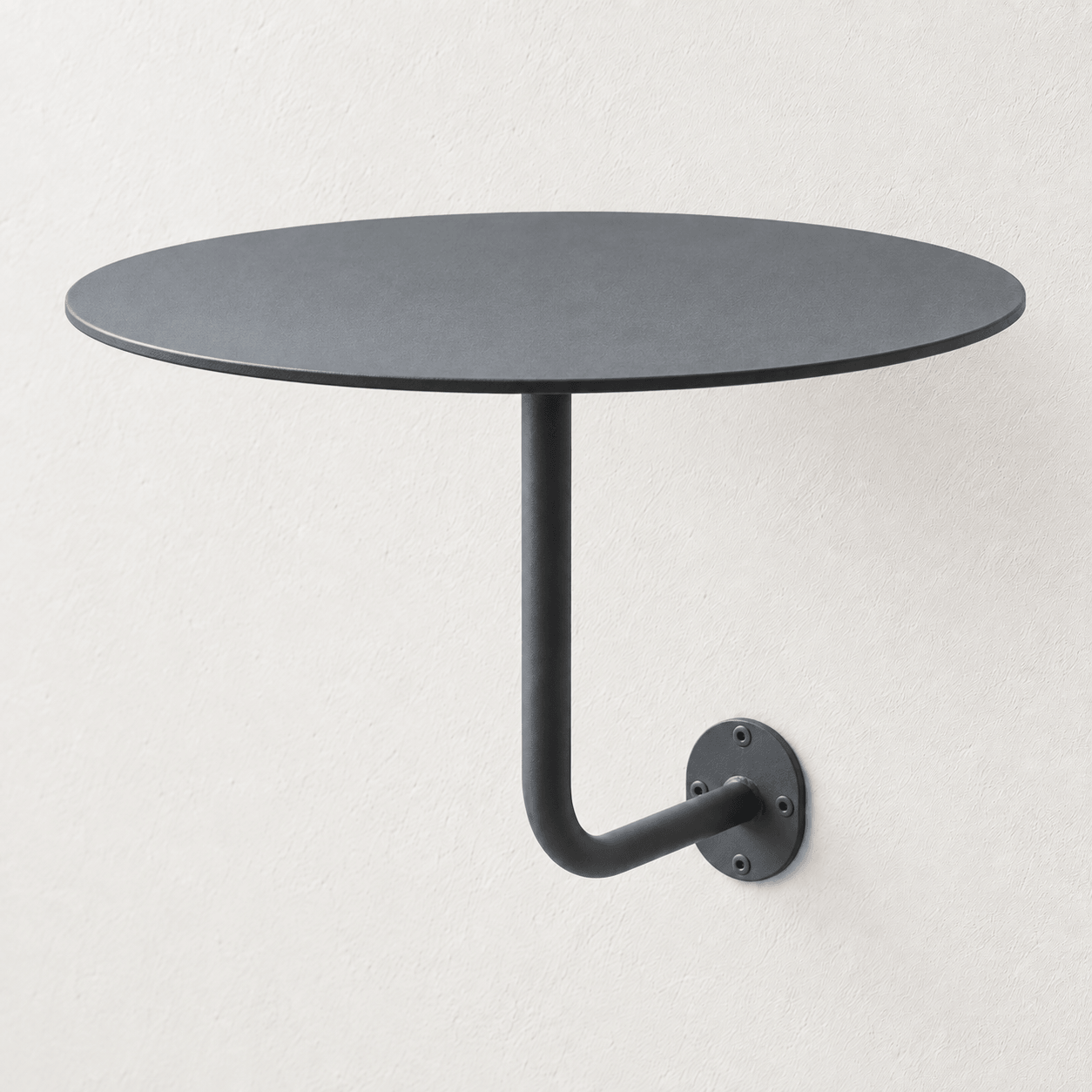 Table murale · Ø 60 × H 46 cm — Le plateau et son support