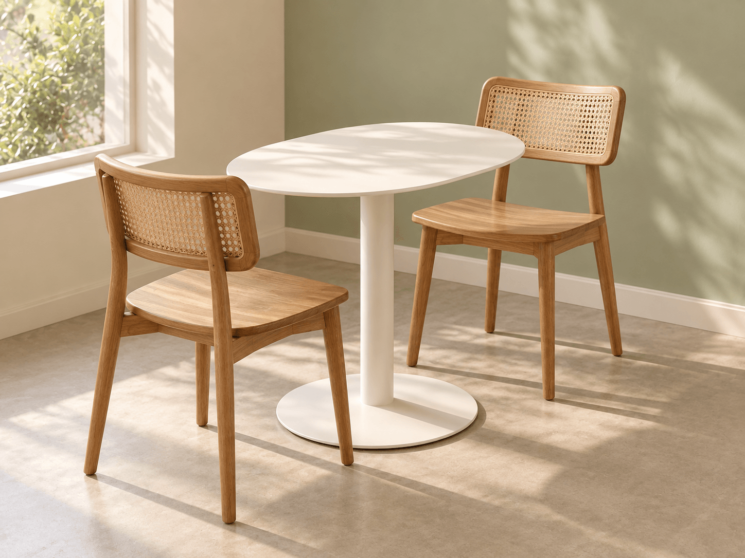 Table Pia · métal — Une Pia · 80 × 60 cm · deux places